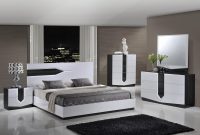 Piece Bedroom Set In Zebra Grey And White High Gloss In The Hudson intended for size 2451 X 1631
