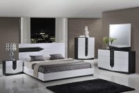 Piece Bedroom Set In Zebra Grey And White High Gloss In The Hudson with dimensions 2451 X 1631