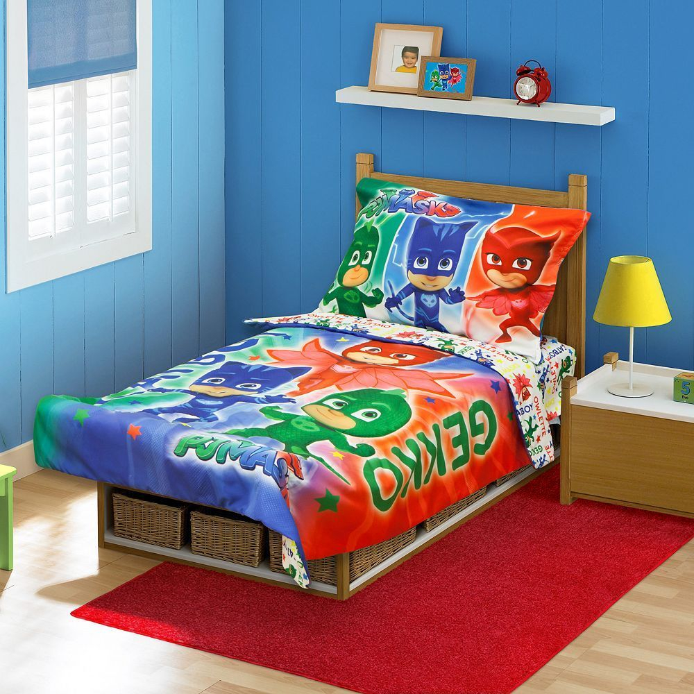 Pj Masks 4 Pc Toddler Bedding Set In 2019 Products Toddler Bed pertaining to proportions 1000 X 1000