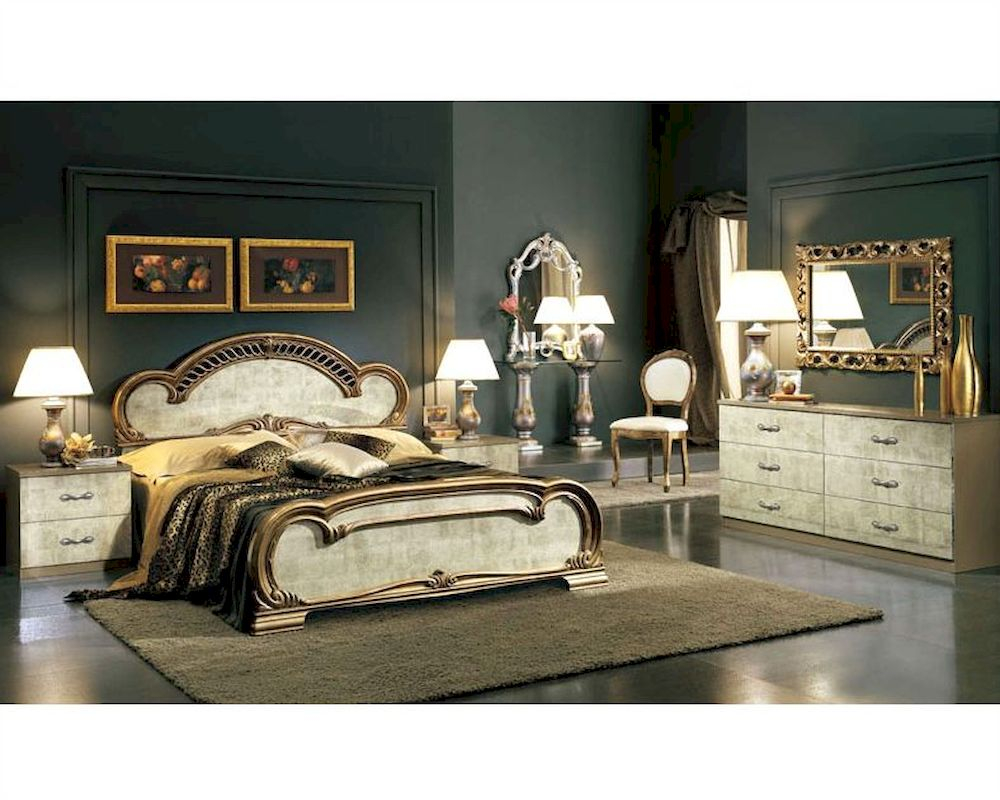 Platform Bedroom Set Empire Classic Style Made In Italy 33b501 intended for sizing 1000 X 800