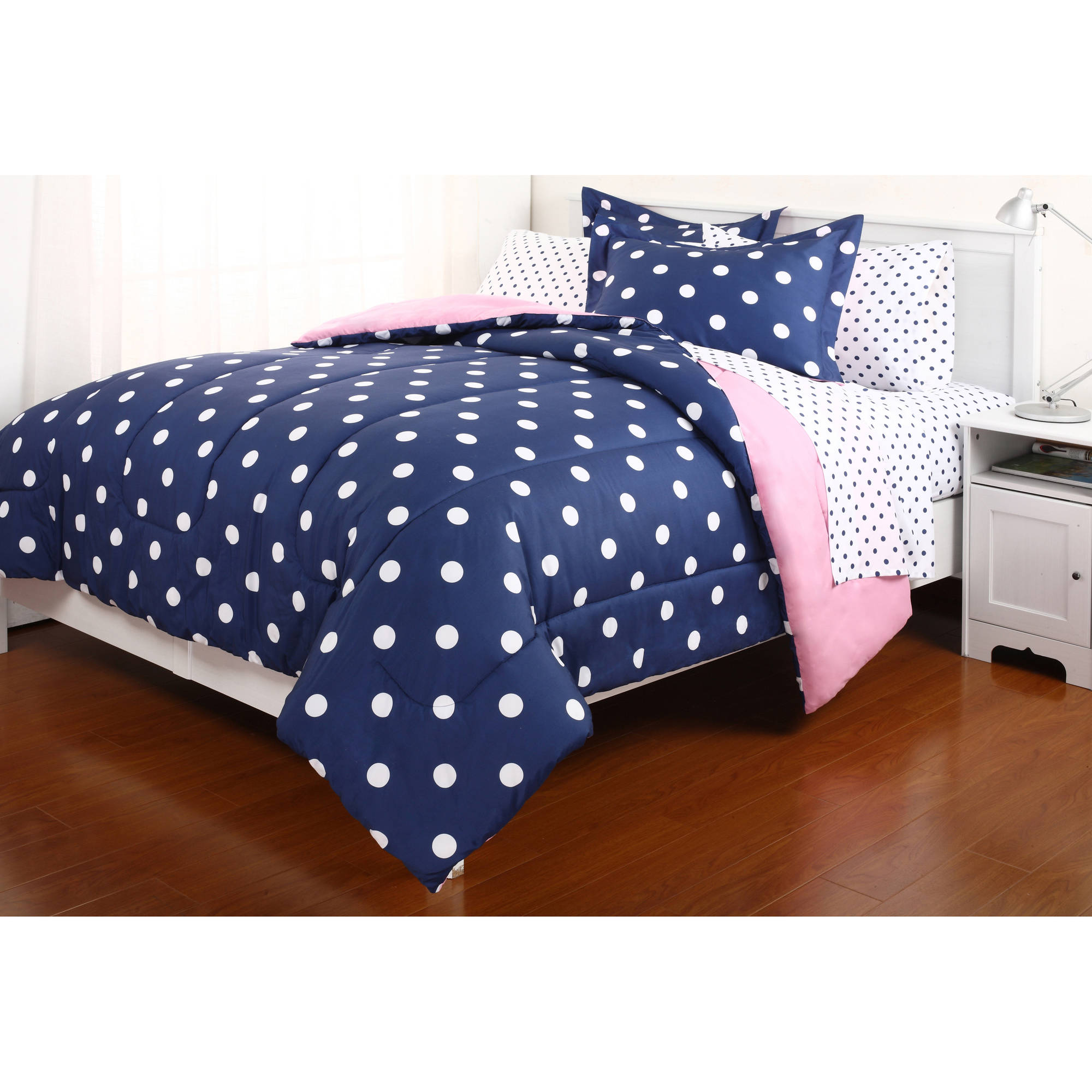 Polka Dot Reversible Bed In A Bag Bedding Set in measurements 2000 X 2000