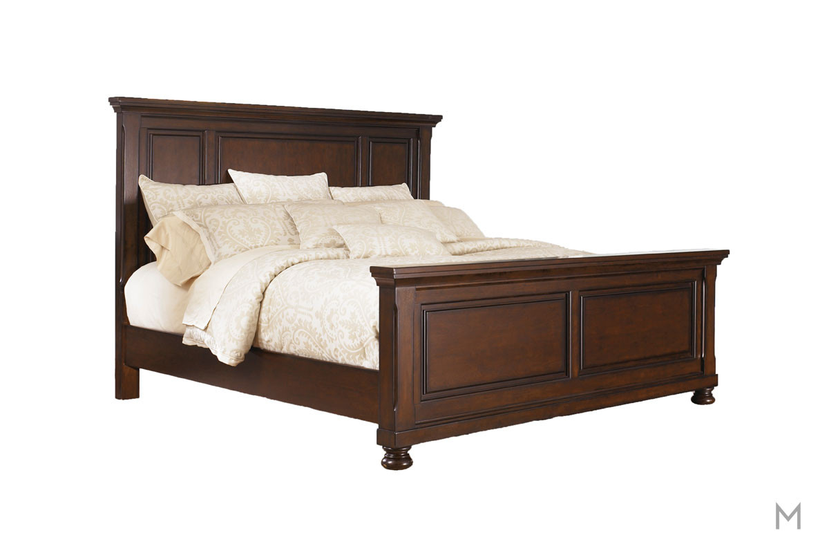 Porter Queen Panel Bed In Rustic Brown Cherry throughout measurements 1200 X 800