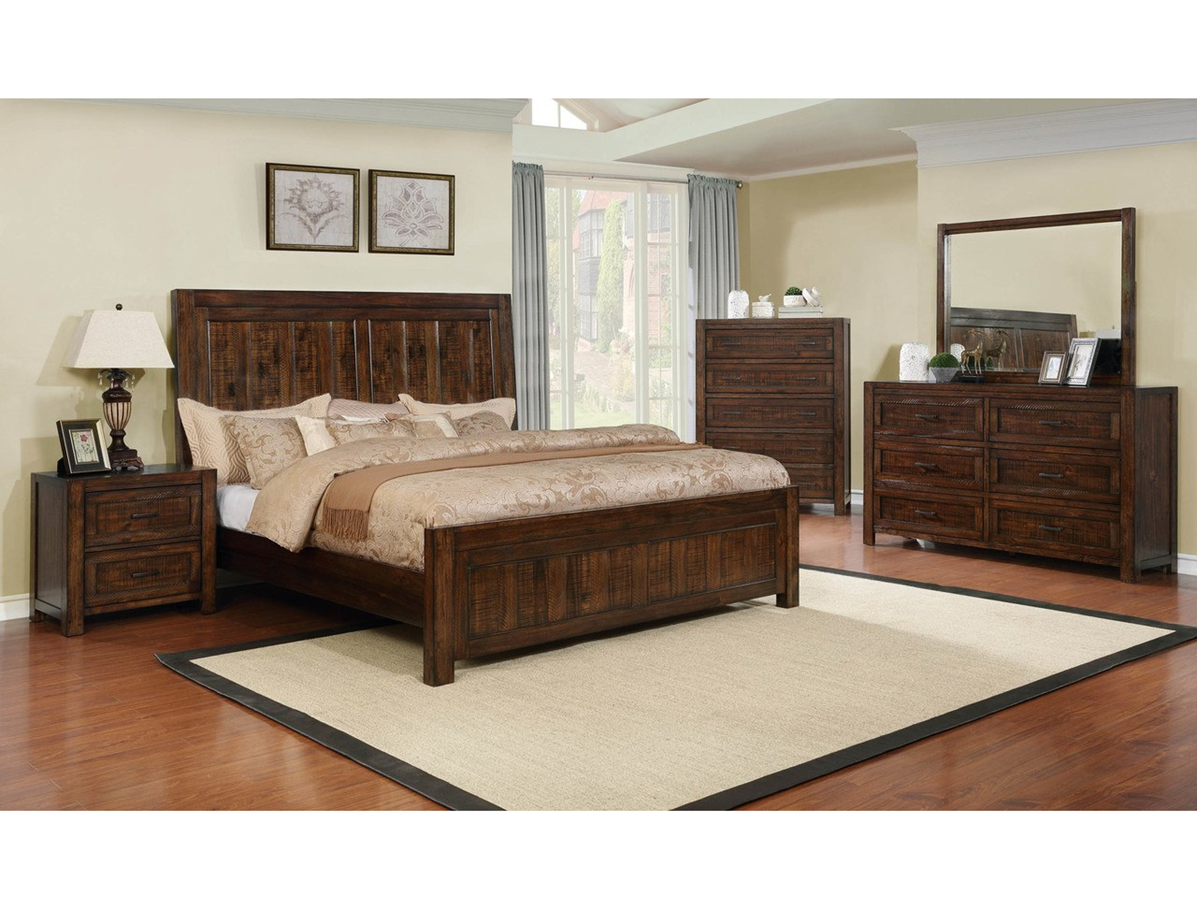 Poulter 4pc Bedroom Set with dimensions 2400 X 1800