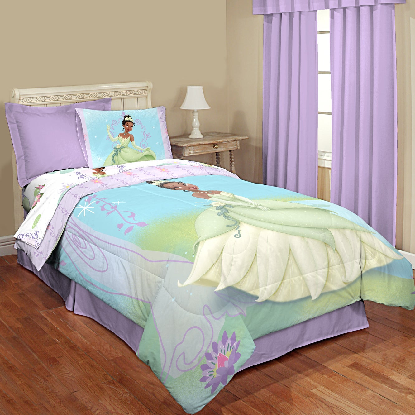 Princess And The Frog Vine Twin 4 Piece Bed In A Bag With Sheet Set with regard to measurements 1332 X 1332