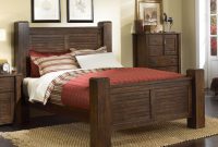 Progressive Furniture Trestlewood Poster Bed In Mesquite Pine King throughout proportions 1100 X 1100