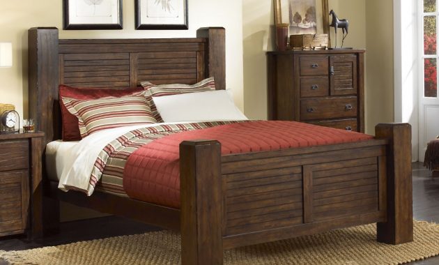 Progressive Furniture Trestlewood Poster Bed In Mesquite Pine King throughout proportions 1100 X 1100