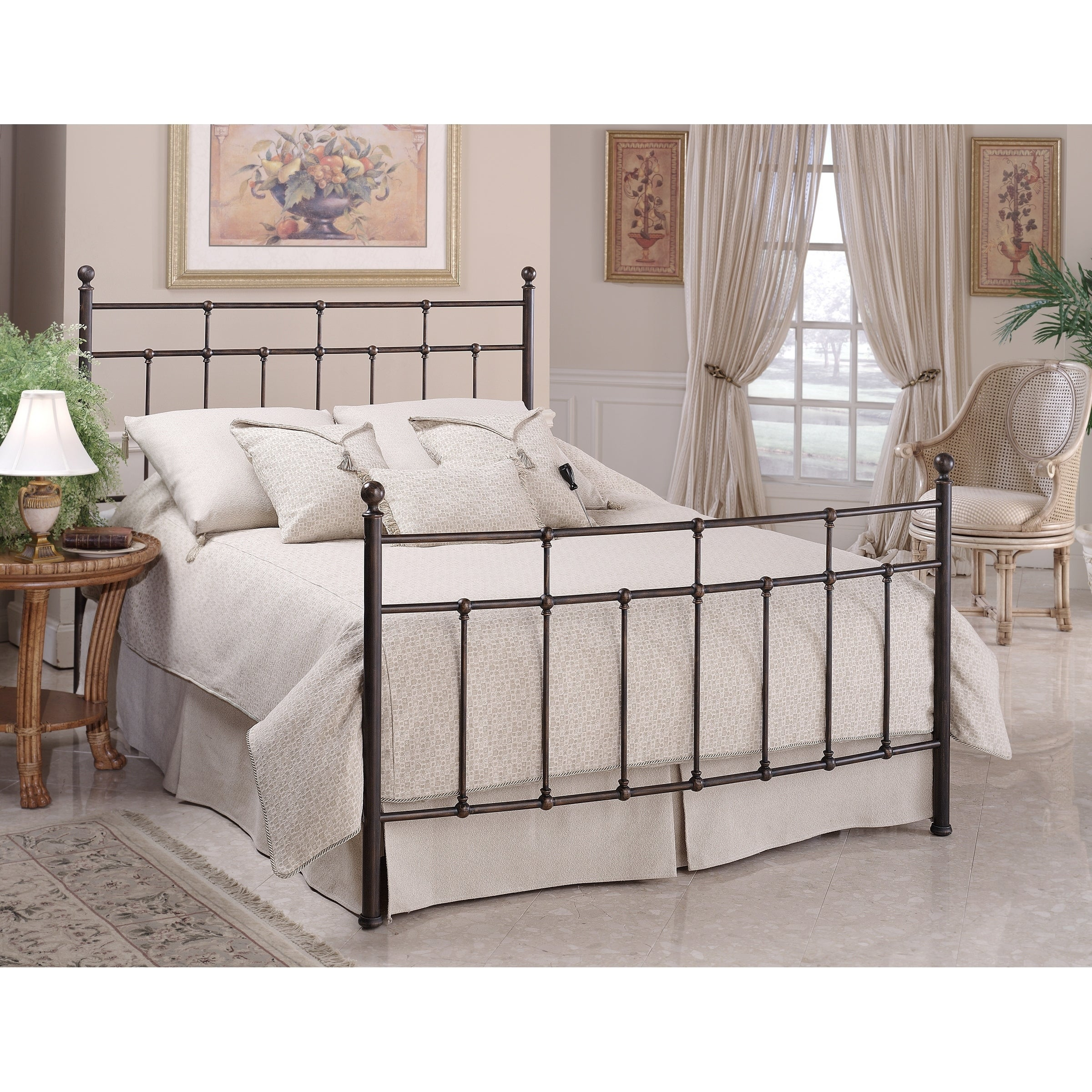 Providence Queen Bed Set Rails Included Anitque Bronze intended for proportions 2400 X 2400