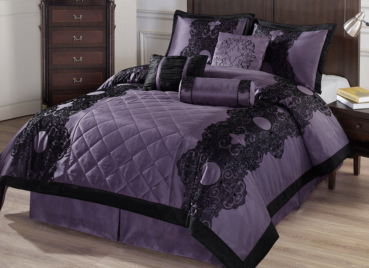 Purple And Black Bedding Sets Bedrooms Purple Bedding Gothic inside measurements 1200 X 873