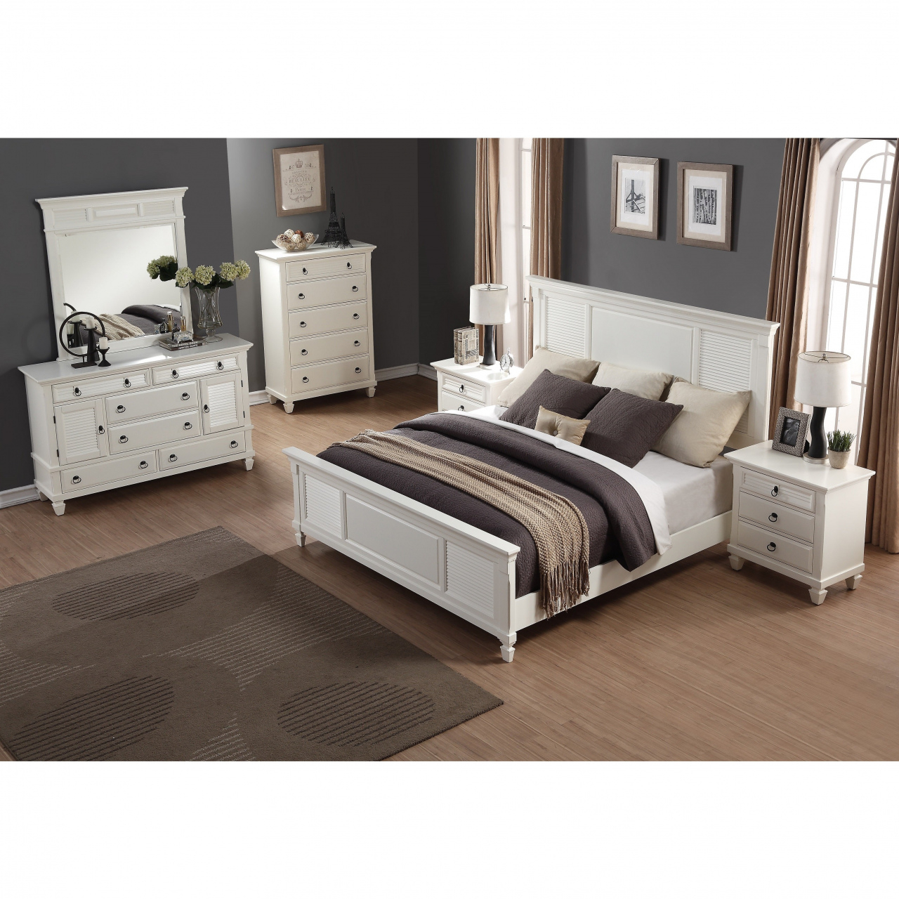 Queen Bedroom Sets Mattress Included Regitina White 6 Piece Queen intended for size 1280 X 1280