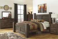 Quinden Rustic Poster Bedroom Set In Dark Brown with sizing 1600 X 1067