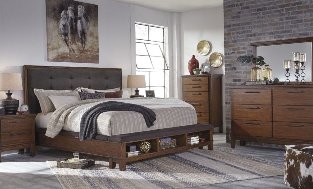 Ralene Dark Brown Upholstered Storage Bedroom Set pertaining to size 2200 X 1165