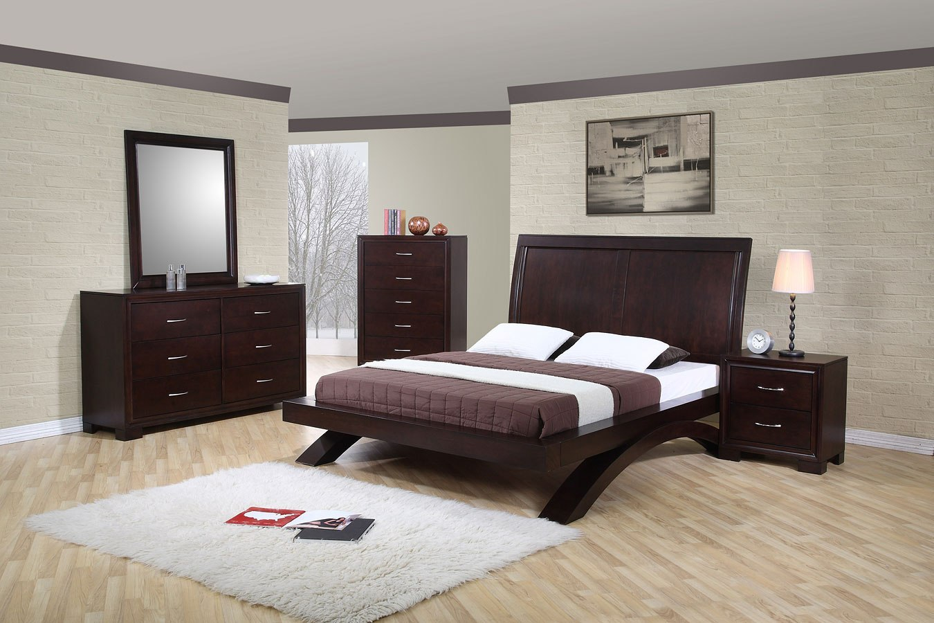 Raven Platform Bedroom Set intended for dimensions 1350 X 900