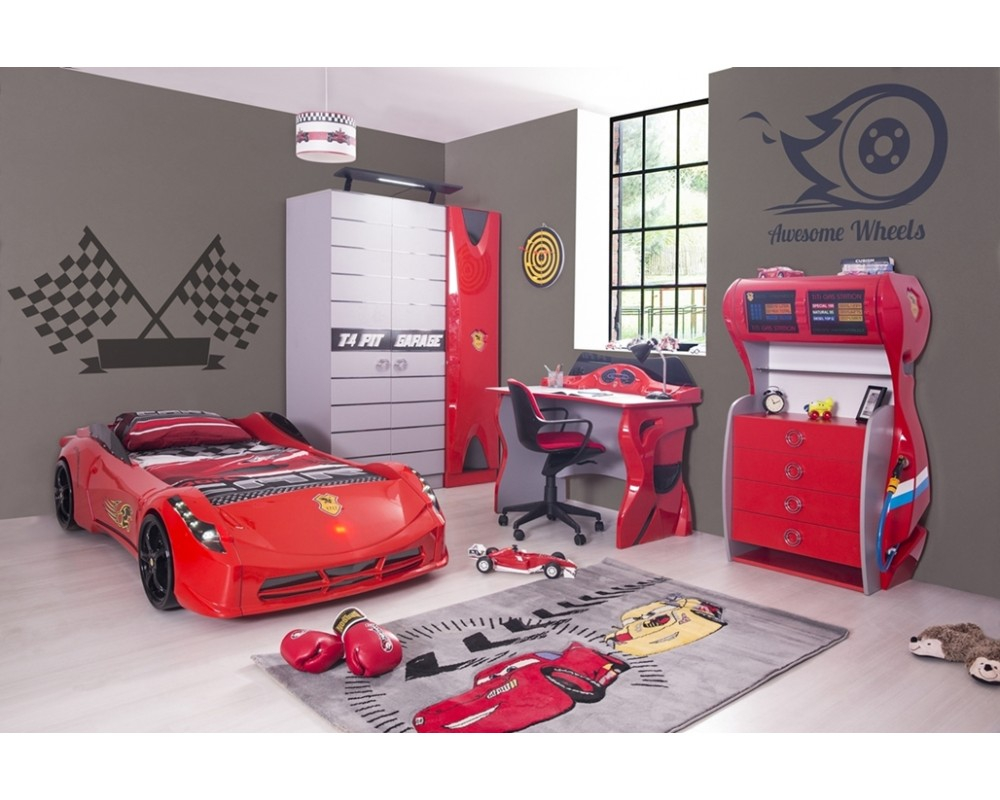 Red Car Bedroom Set Boys Bedroom Set within size 1000 X 800