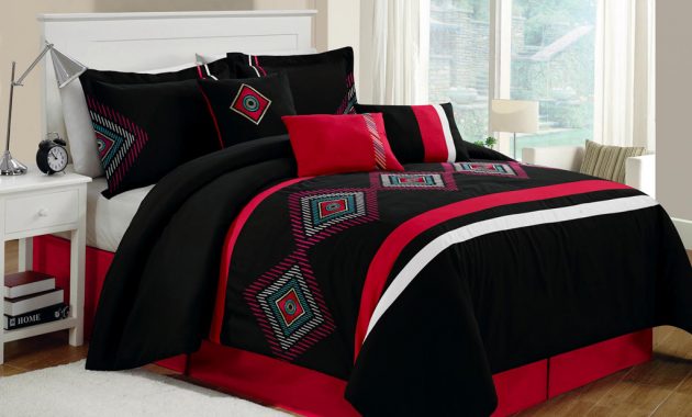 Red Comforter King Stillwater Scene Red And Black Bed Set with sizing 1024 X 831