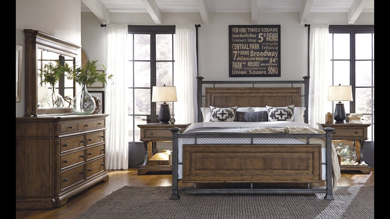 Reddington Wood And Metal Bedroom Set Pulaski Furniture Home Gallery Stores regarding proportions 1280 X 720