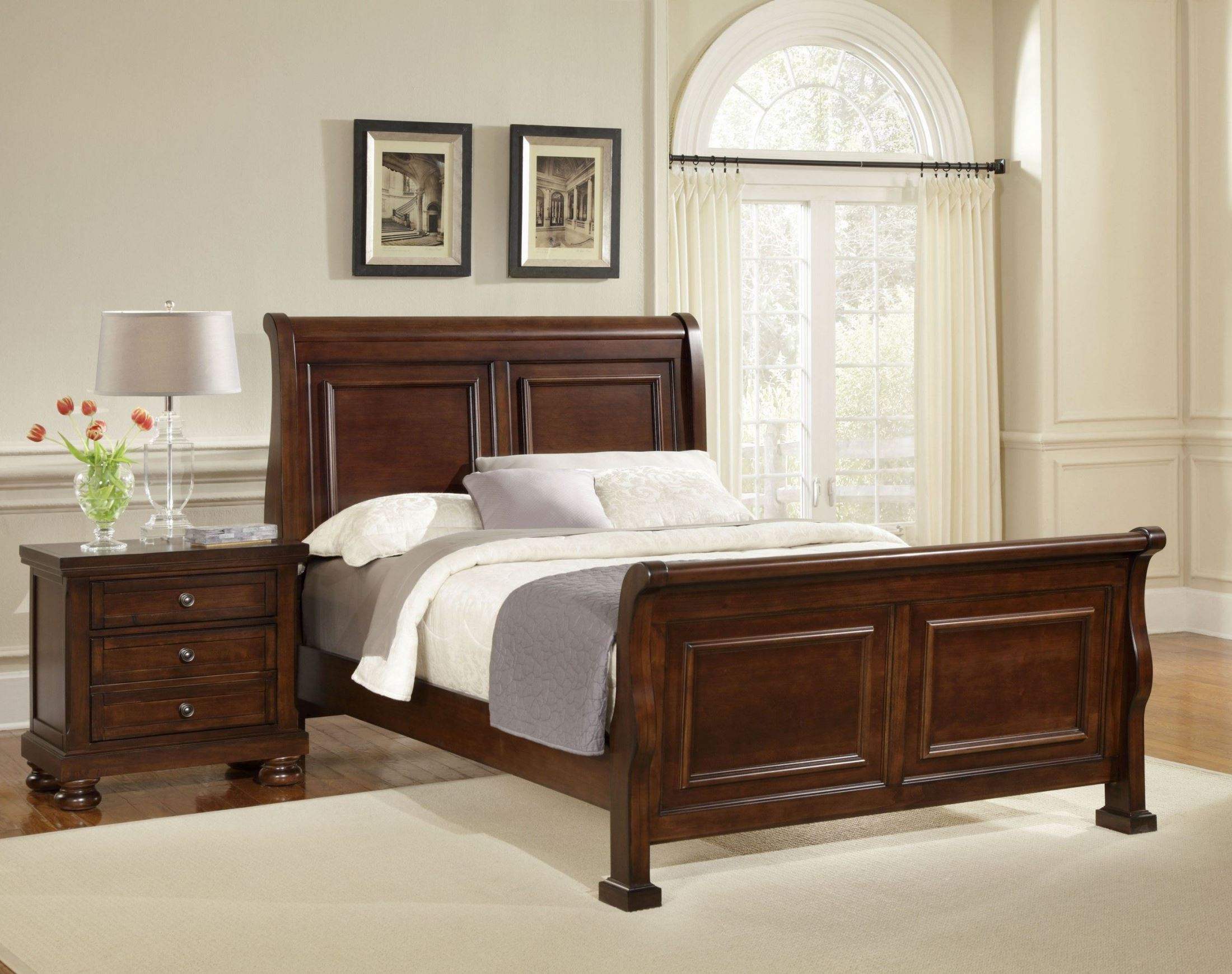 Reflections Dark Cherry Sleigh Bedroom Set inside sizing 2200 X 1739