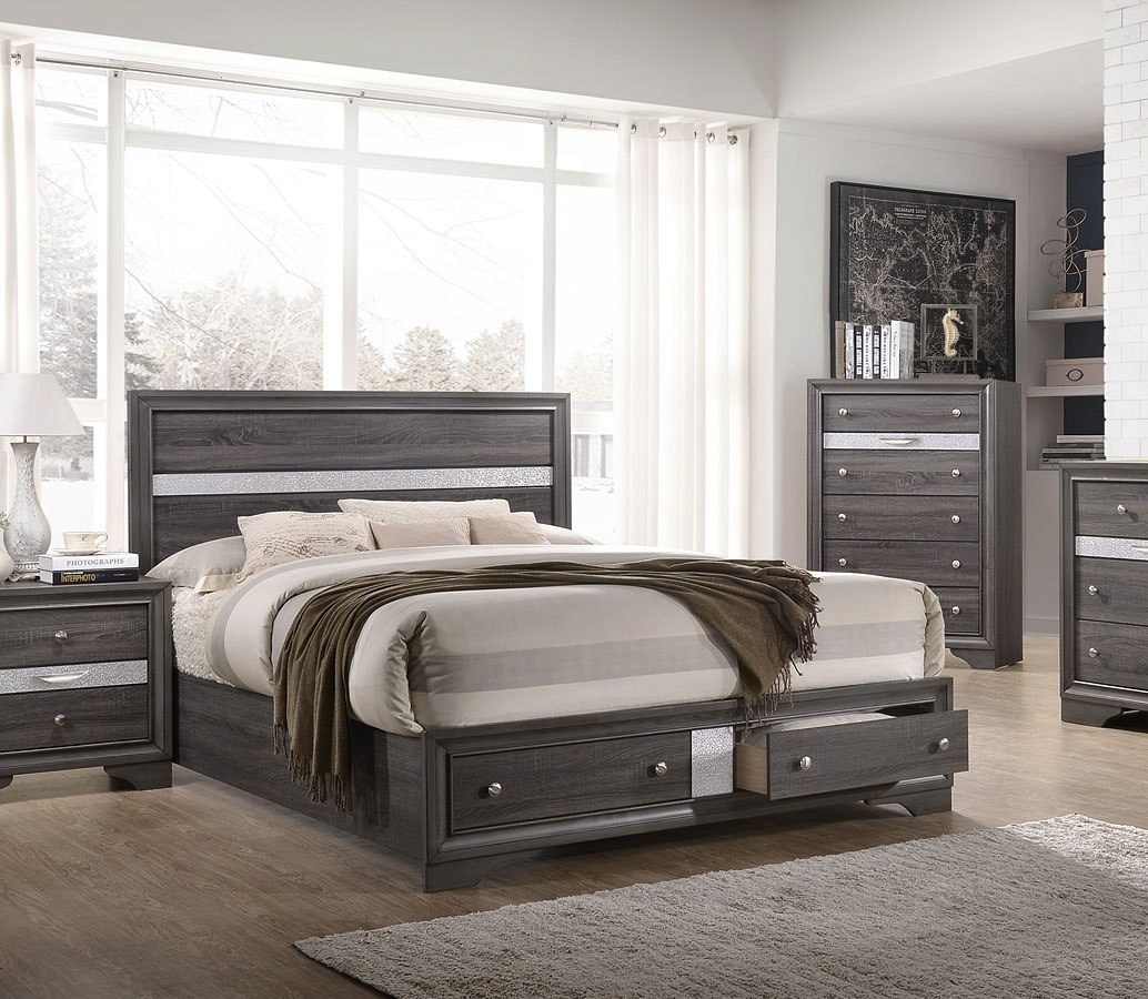 Regata Storage Bedroom Set Grey within sizing 1034 X 900