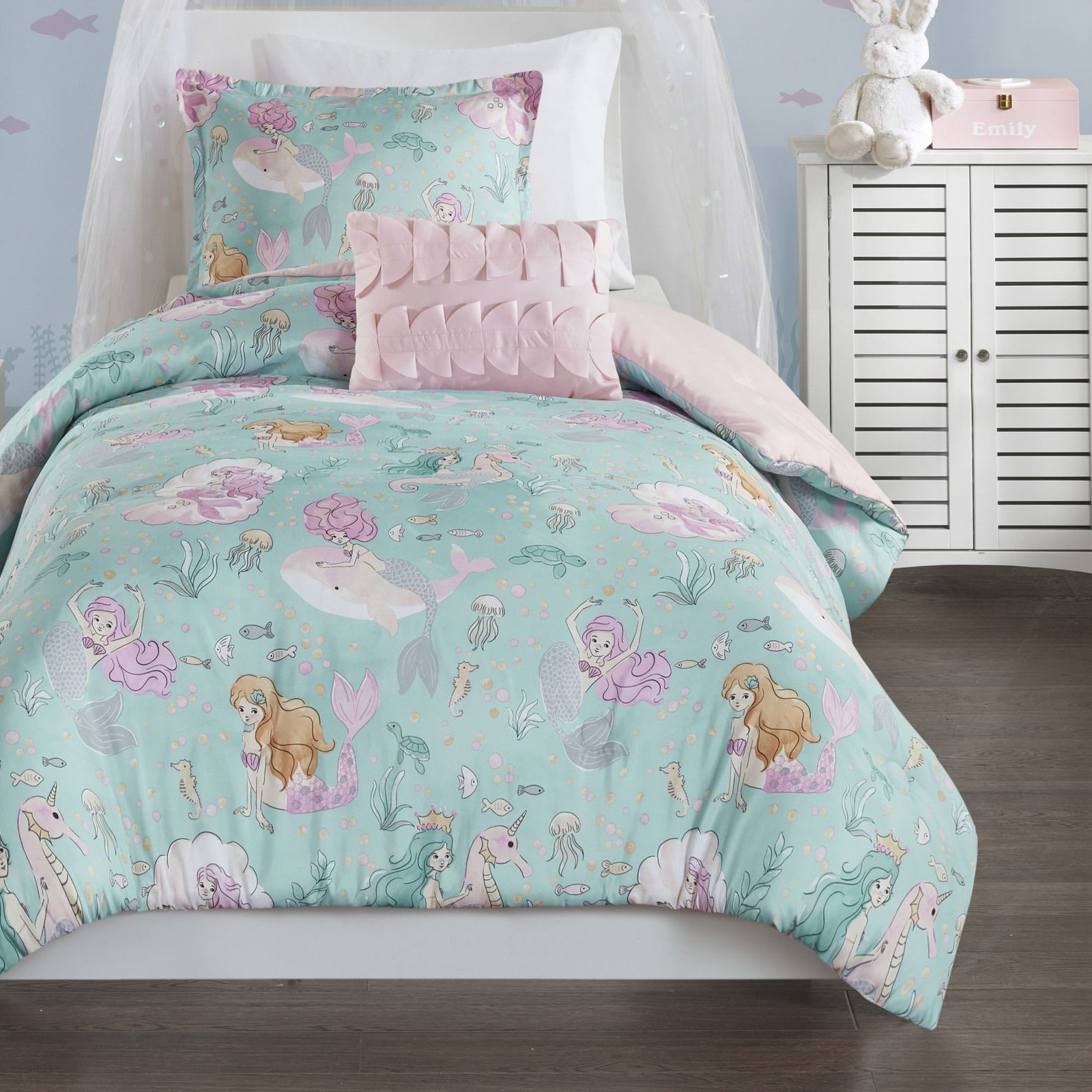 Regil Printed Mermaid Comforter Set with dimensions 1600 X 1600