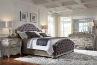 Rhianna Silver Patina Upholstered Panel Bedroom Set with regard to dimensions 2200 X 1700