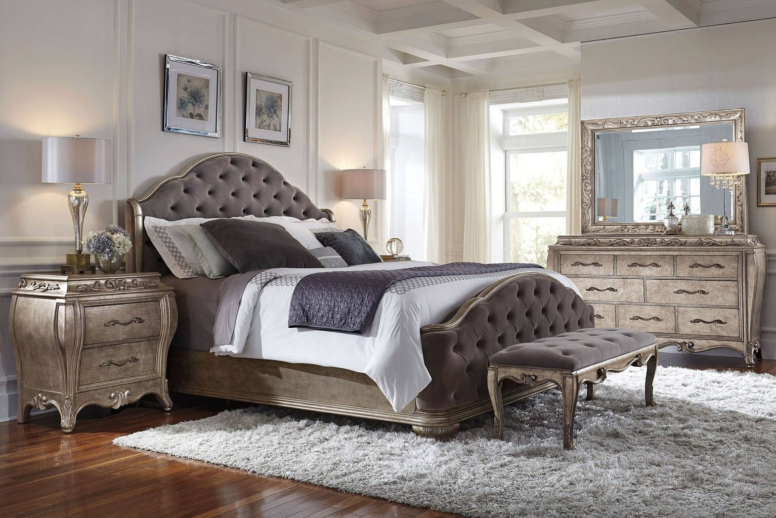 Rhianna Upholstered Bedroom Set in proportions 1534 X 1024