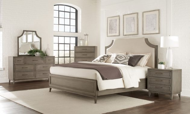 Riverside Furniture Vogue 4pc Panel Bedroom Set In Gray Wash for size 1600 X 1067