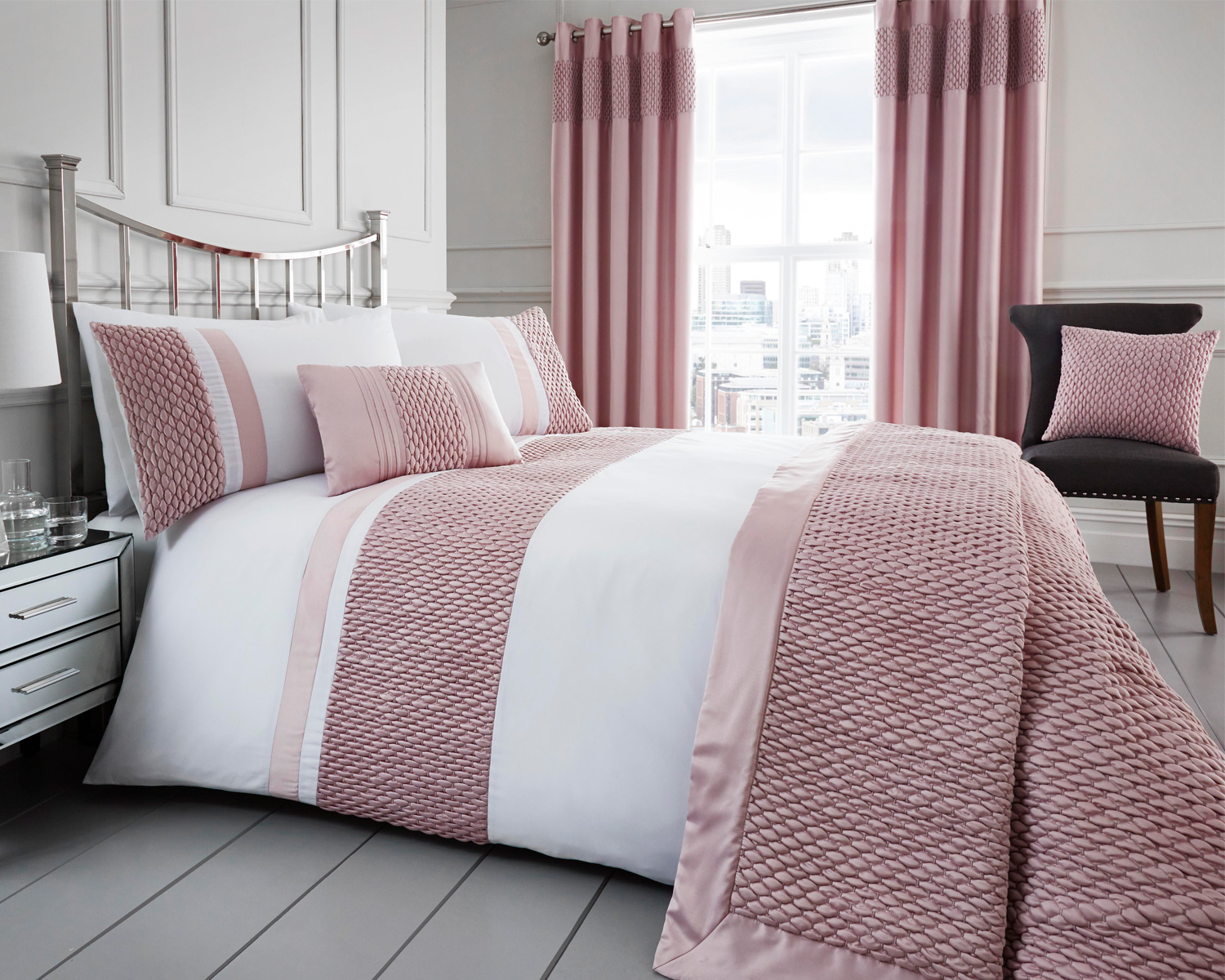 Roma Blush Cotton Mix Duvet Set regarding measurements 1500 X 1200