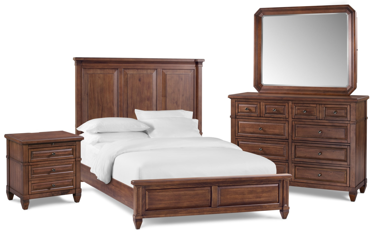 Rosalie 6 Piece Bedroom Set With Nightstand Dresser And Mirror pertaining to size 1500 X 963