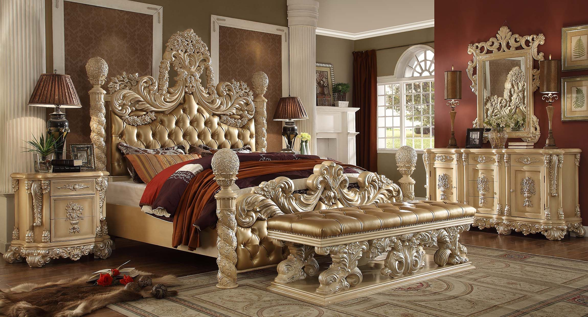 Royale Inspired European Bedroom Set King 6 Pc Hd 7266 In 2019 for proportions 2300 X 1241