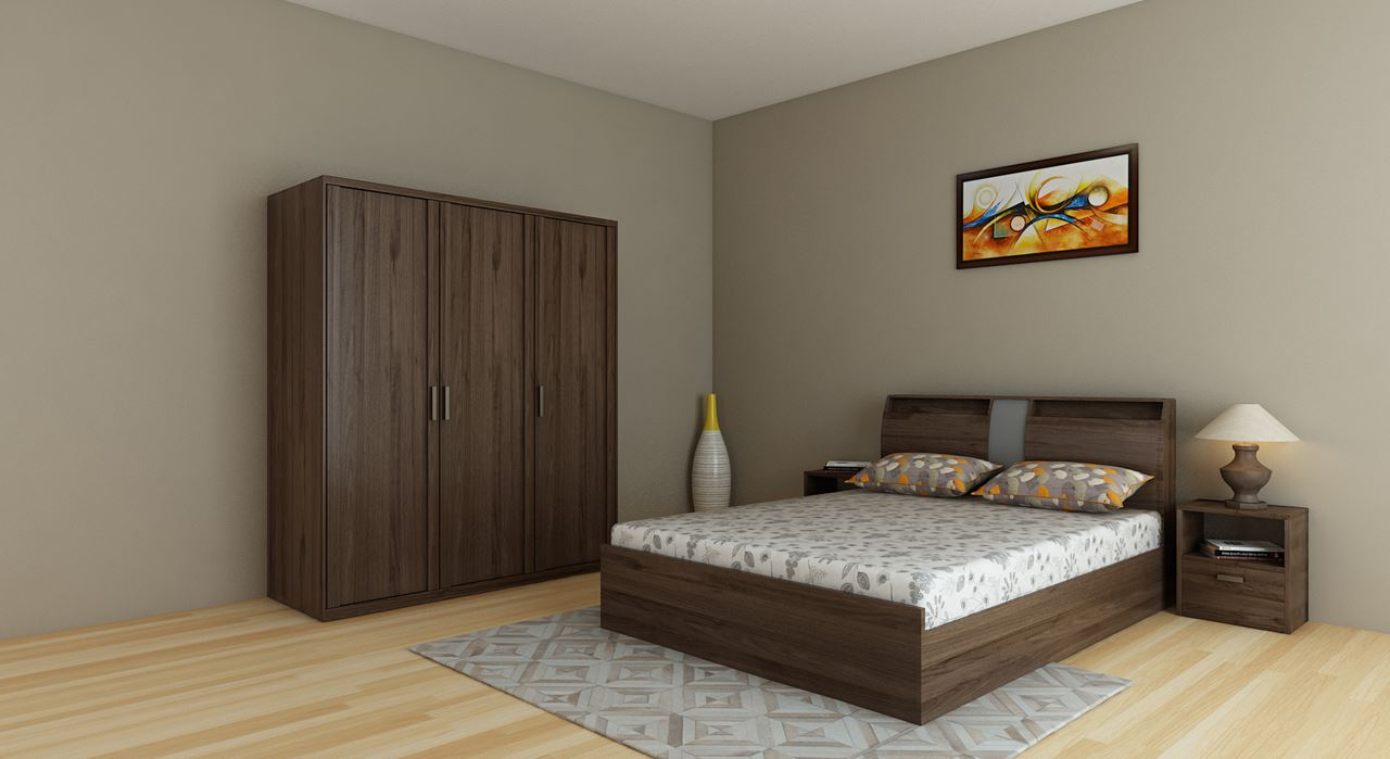 Rushkin Bed Wardrobe Set in dimensions 1280 X 699