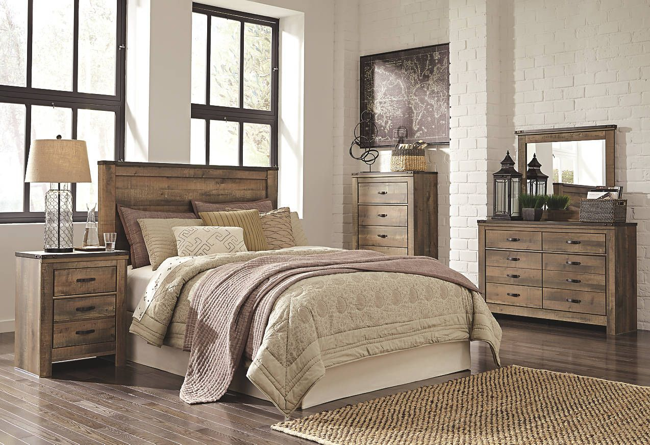 Rustic Barnwood Style Queen Bedroom Set With Headboard Awesome in measurements 1274 X 871