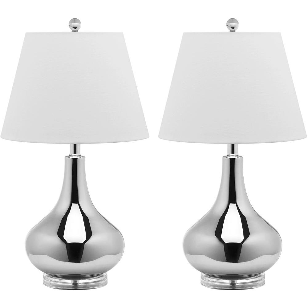 Safavieh Amy 24 In Silver Gourd Glass Lamp Set Of 2 in sizing 1000 X 1000