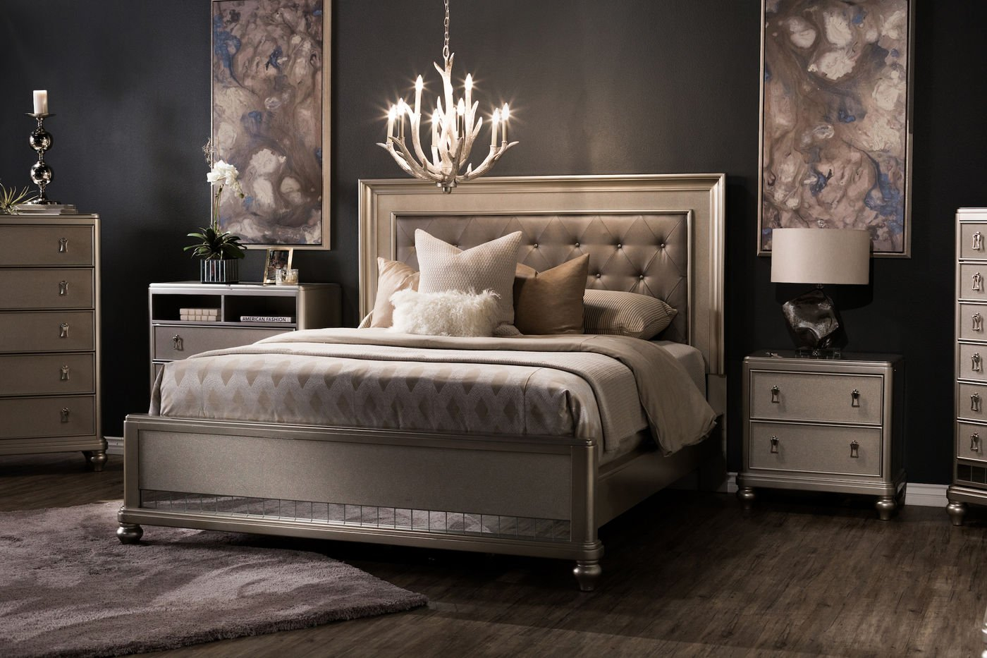 Samuel Lawrence Diva Panel Bed Mathis Brothers Furniture Global intended for measurements 1400 X 933