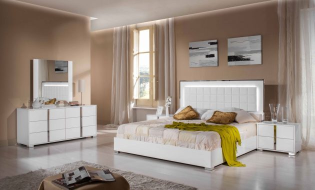 San Francisco 5pcs Modern White Bedroom Set pertaining to proportions 1200 X 789