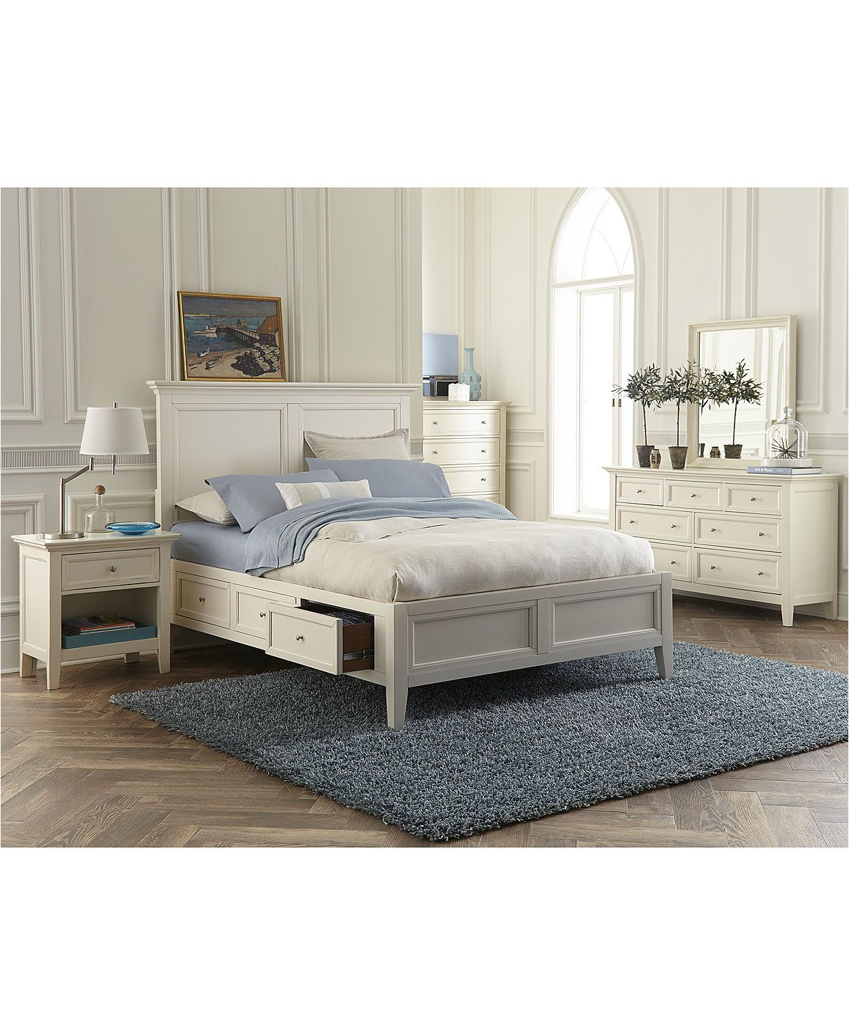 Sanibel Storage Bedroom Furniture 3 Pc Set Queen Bed Nightstand intended for size 1230 X 1500