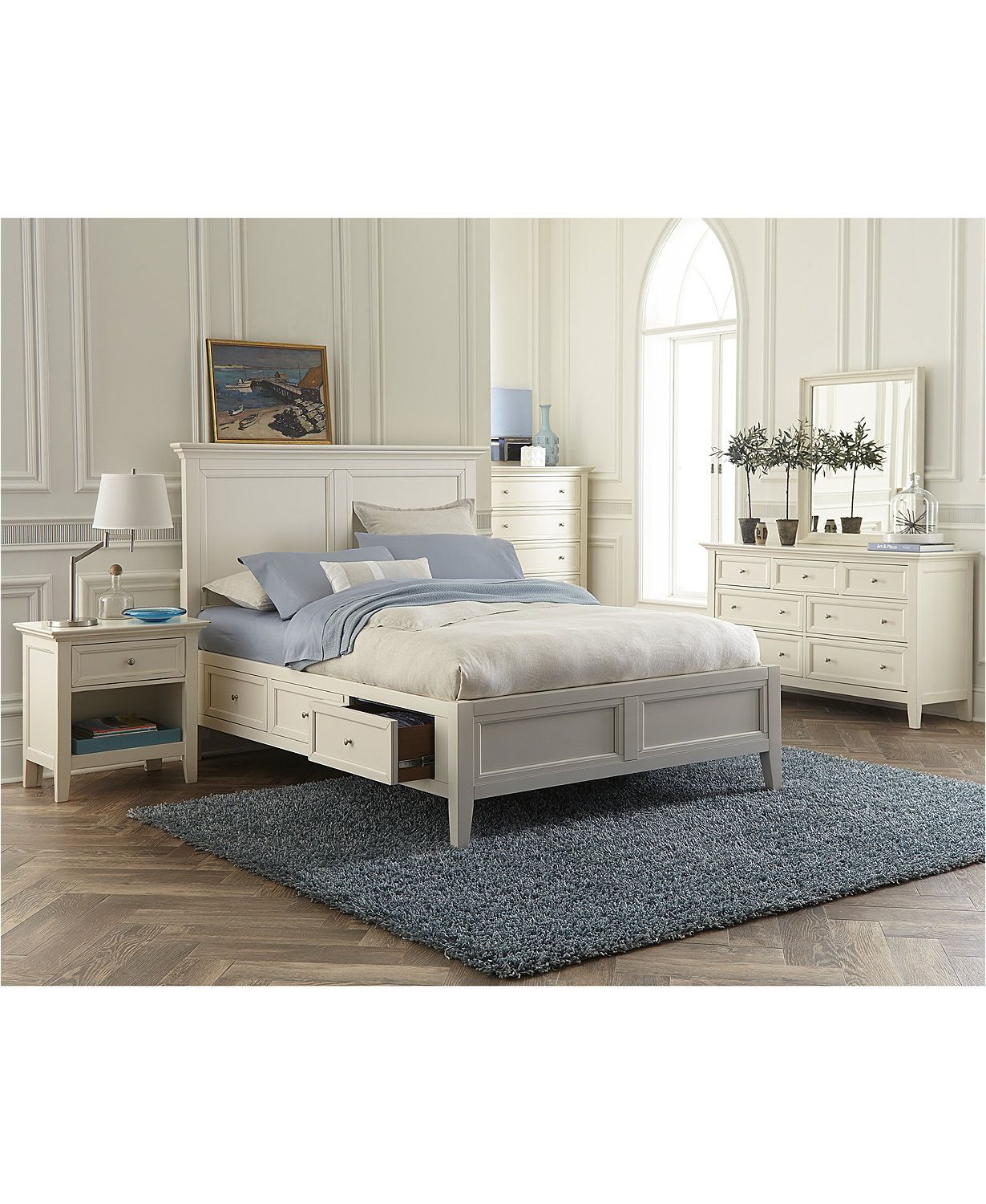 Sanibel Storage Bedroom Furniture 3 Pc Set Queen Bed Nightstand with size 1230 X 1500