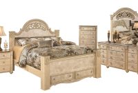 Saveaha Light Brown Wood 2pc Bedroom Set Wking Poster Storage Bed in size 3000 X 1755