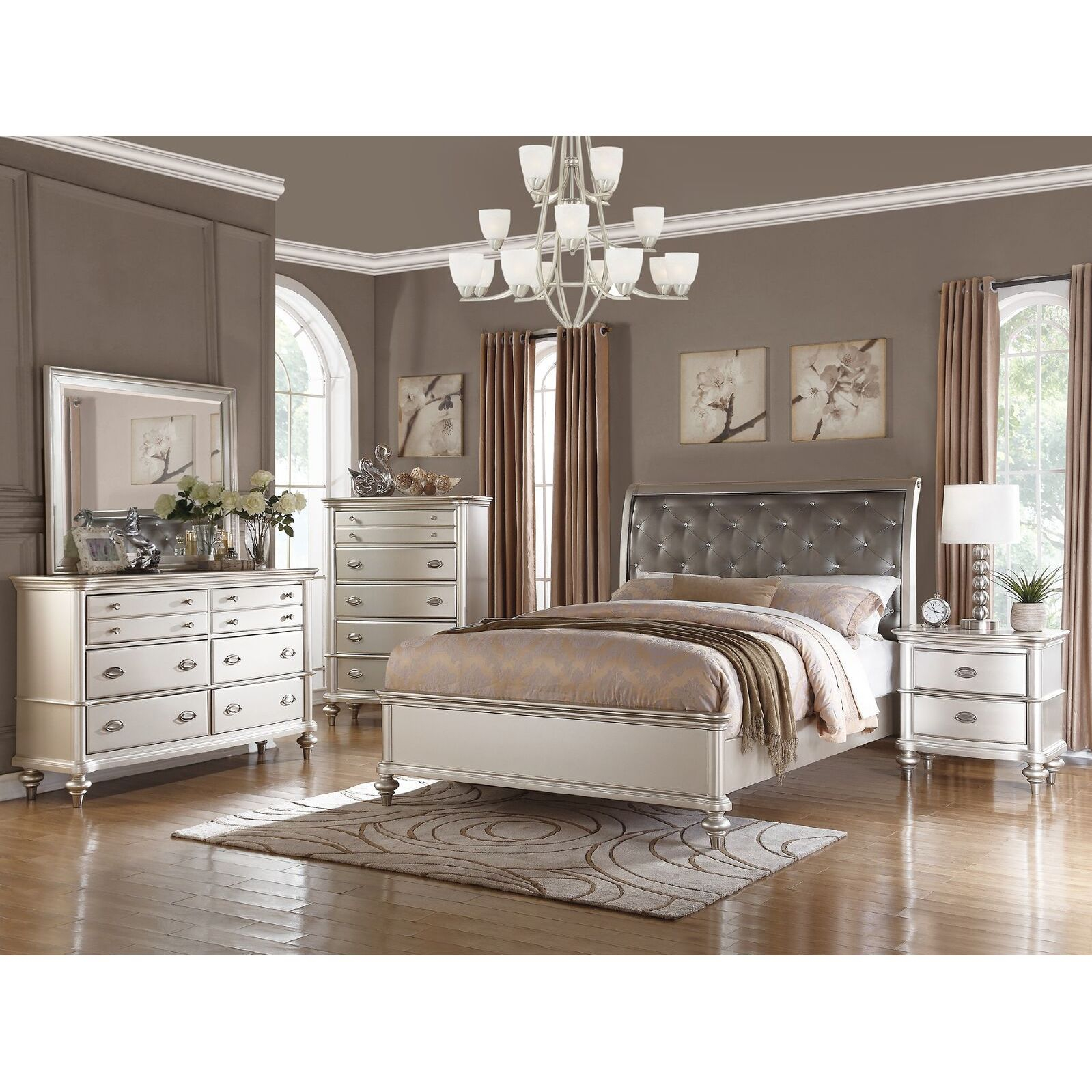 Saveria 5 Piece Bedroom Set Overstock Shopping The Best Deals On As Is intended for measurements 1599 X 1599