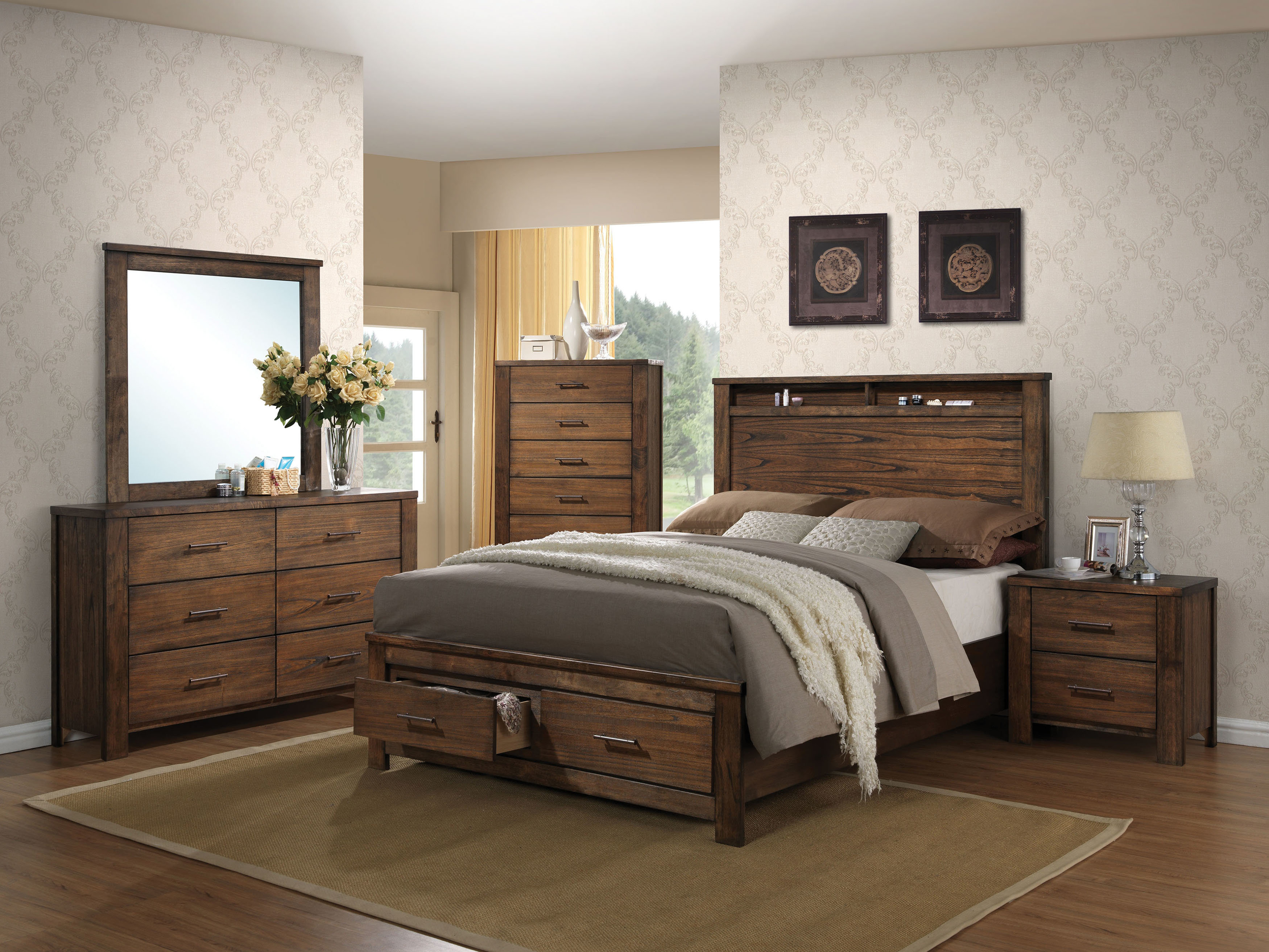 Schlesinger Storage Platform Configurable Bedroom Set within proportions 3500 X 2625