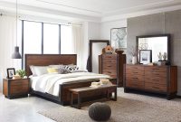 Scott Living Ellison 205241 Rustic Modern Industrial Acacia Bedroom Set throughout sizing 1200 X 960