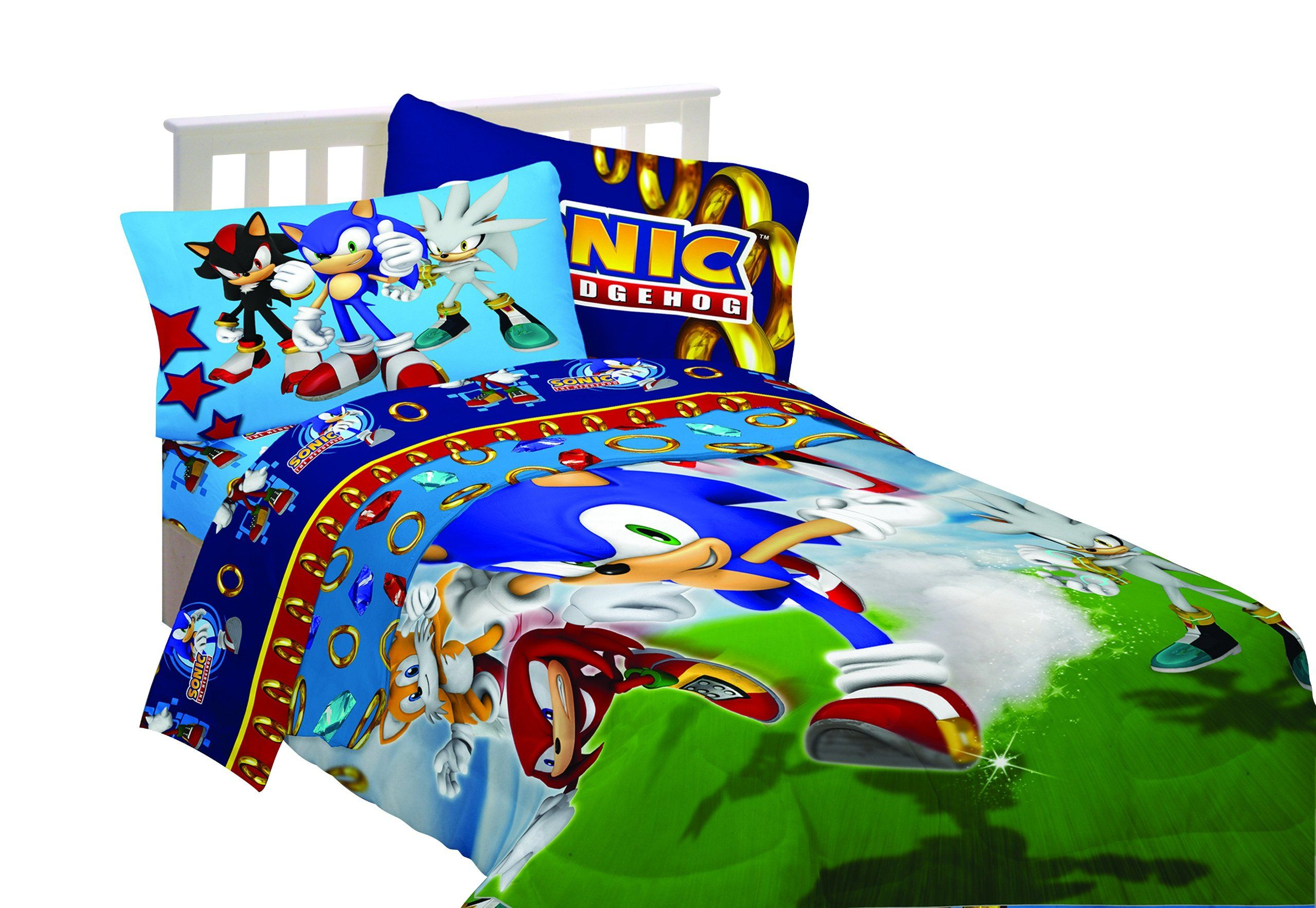 Sega Sonic The Hedgehog Sonic Speed Twin Sheet Set Sonic At Home throughout sizing 2560 X 1766