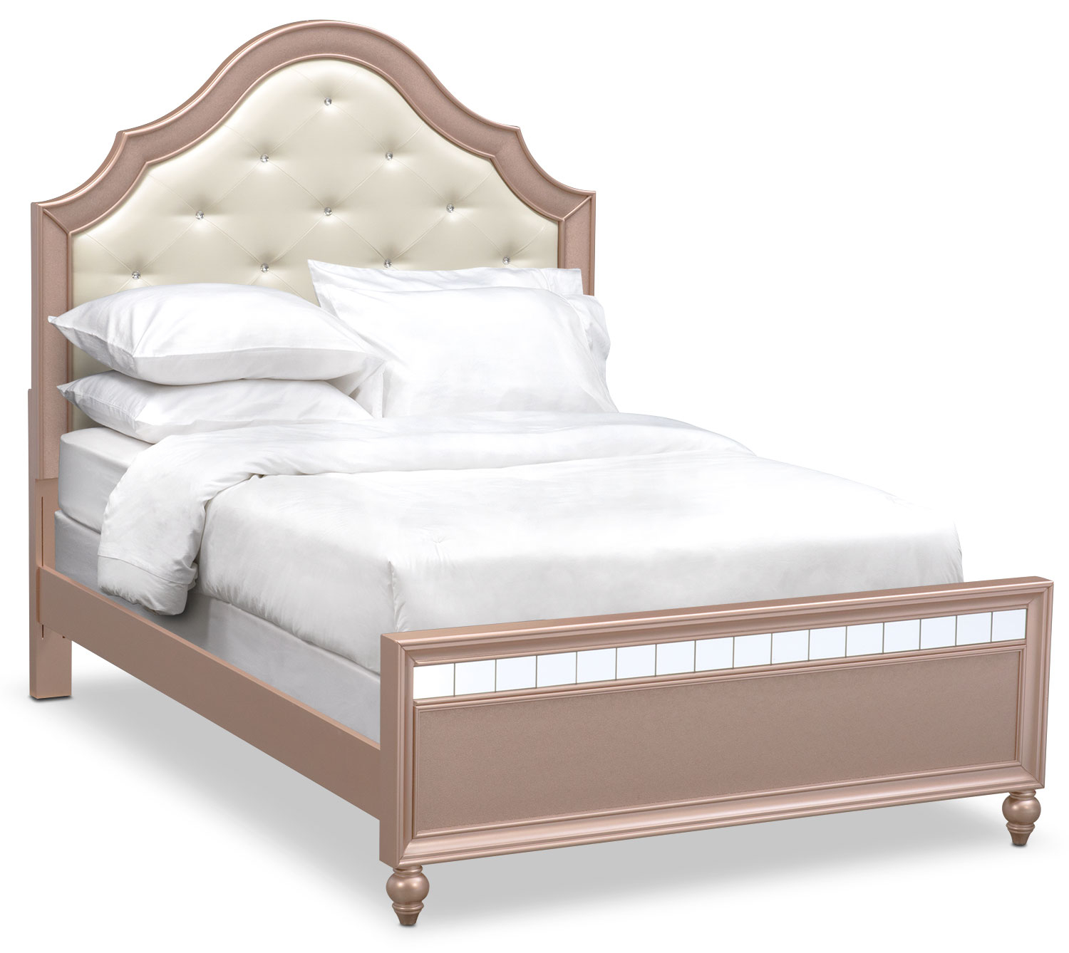 Serena Youth 5 Piece Full Bedroom Set Rose Quartz with size 1500 X 1338