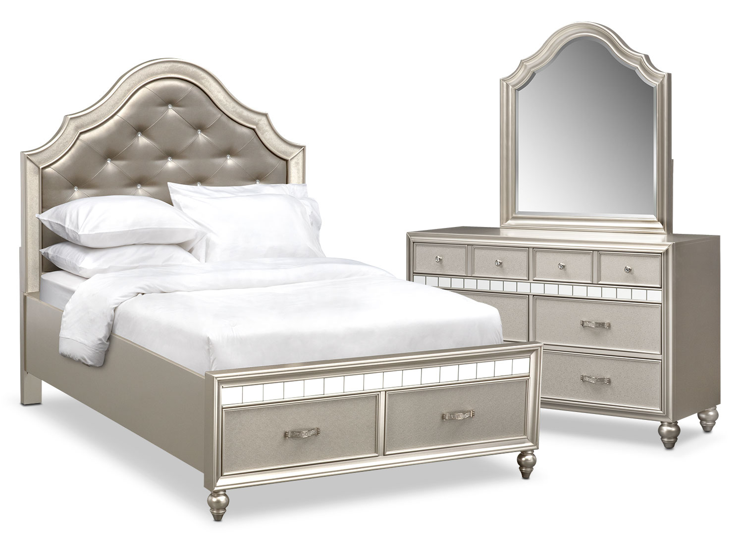 Serena Youth 5 Piece Storage Bedroom Set With Dresser And Mirror regarding size 1500 X 1106