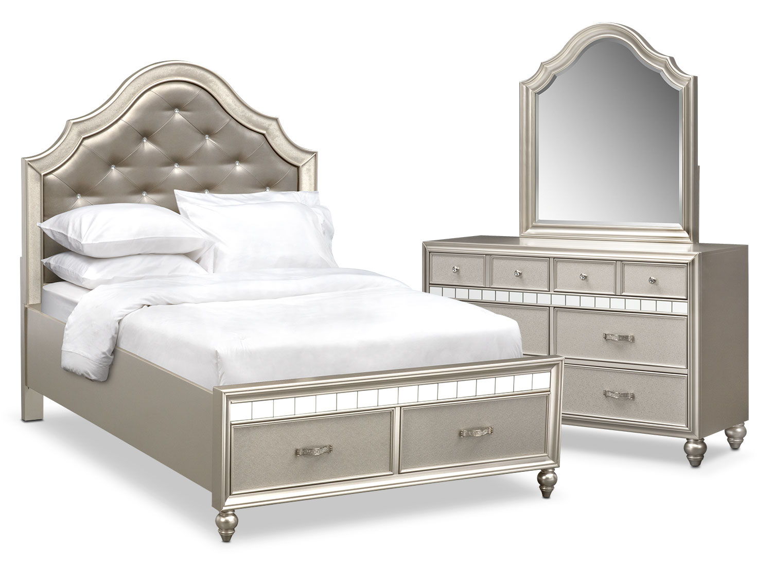 Serena Youth 5 Piece Storage Bedroom Set With Dresser And Mirror within proportions 1500 X 1106