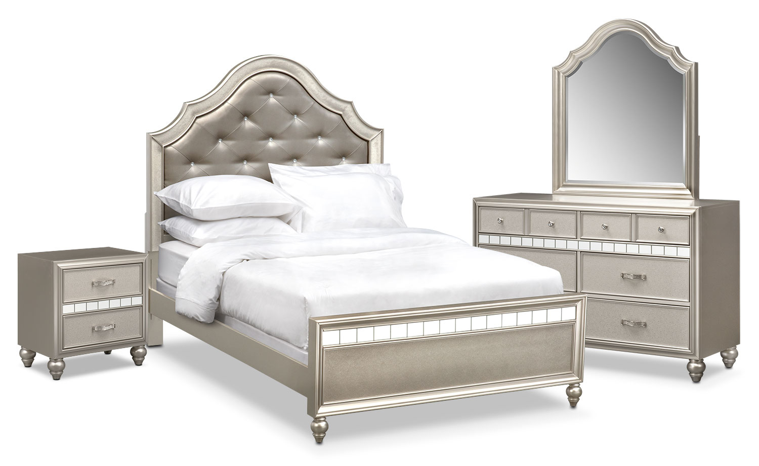 Serena Youth 6 Piece Bedroom Set With Nightstand Dresser And Mirror regarding proportions 1500 X 921