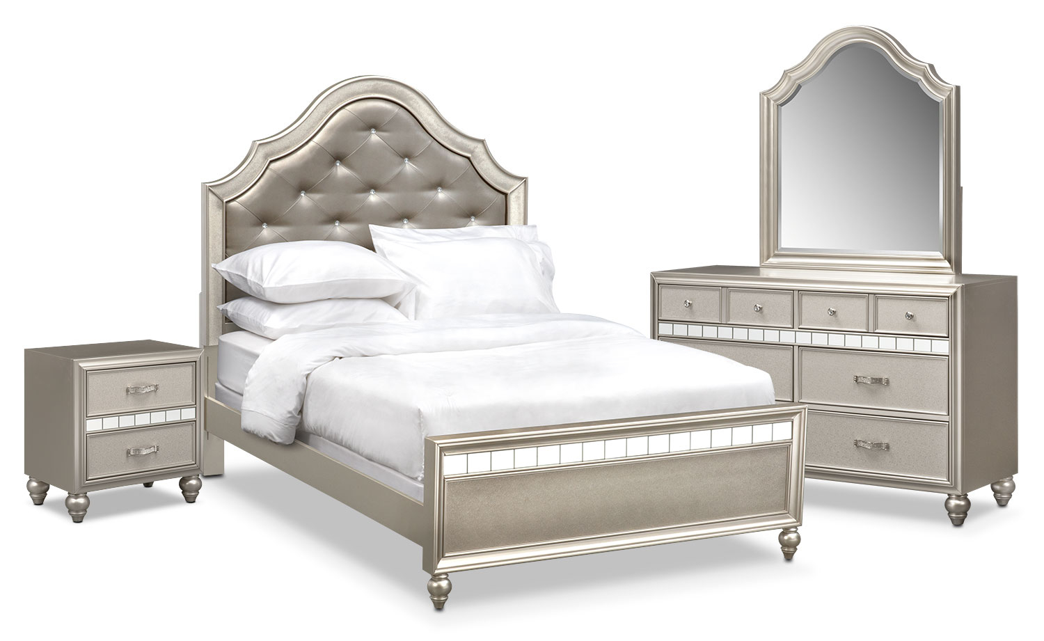 Serena Youth 6 Piece Bedroom Set With Nightstand Dresser And Mirror regarding size 1500 X 921