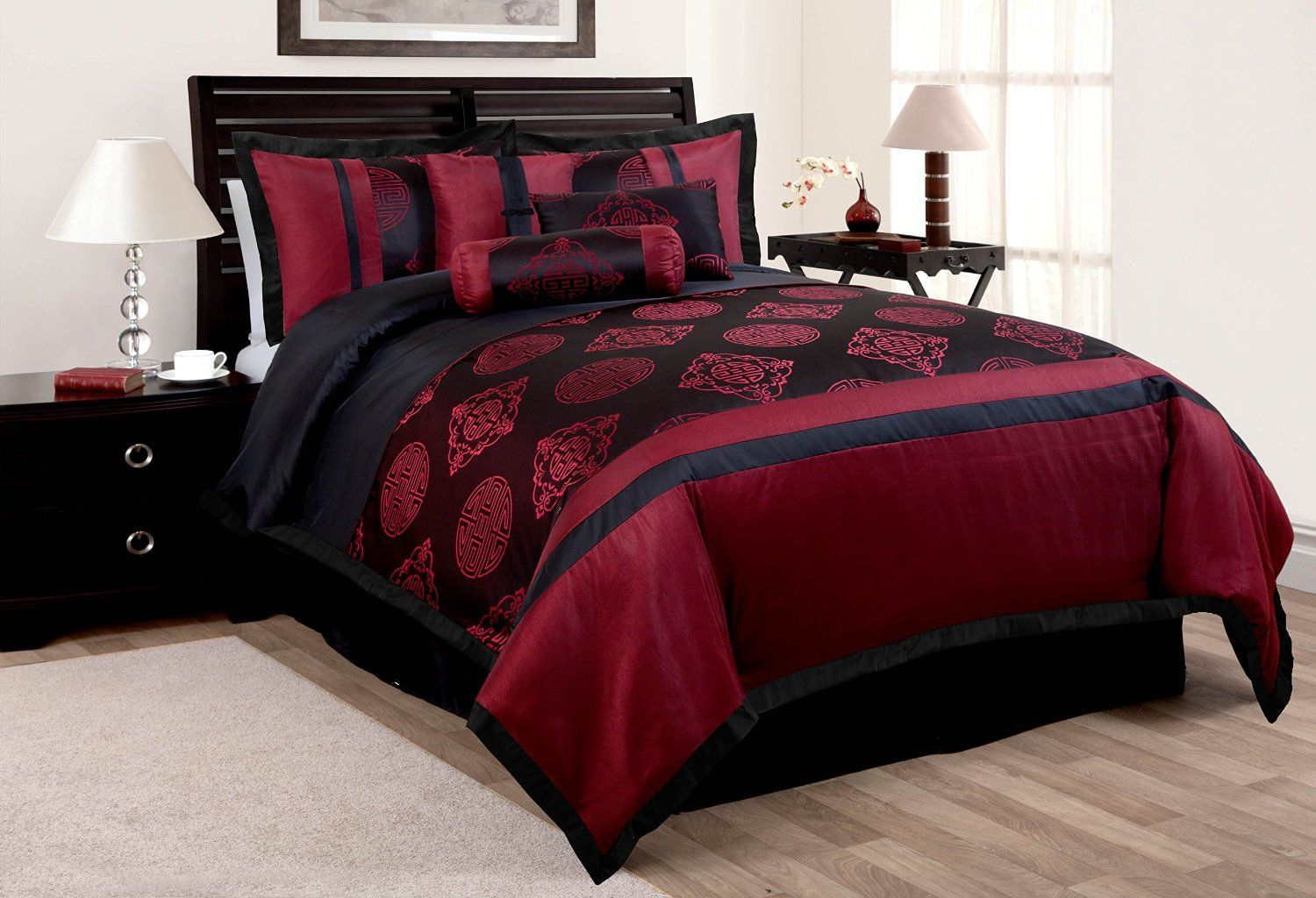 Set White Rustic Grey Black Queen Girl Red Side Target Comforter for sizing 1500 X 1024