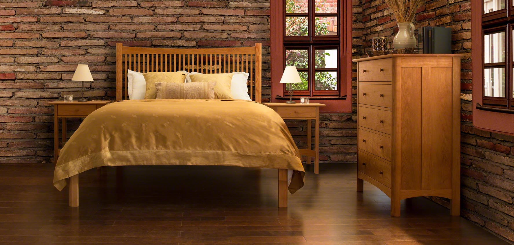 Shaker Bedroom Furniture Vermont Woods Studios with regard to proportions 1775 X 847