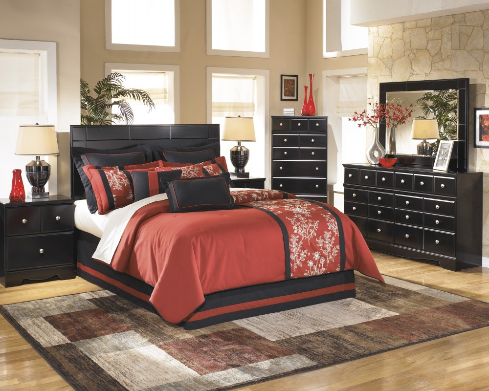 Shay 4 Pc Bedroom Dresser Mirror Chest Queenfull Panel Headboard throughout measurements 1000 X 800