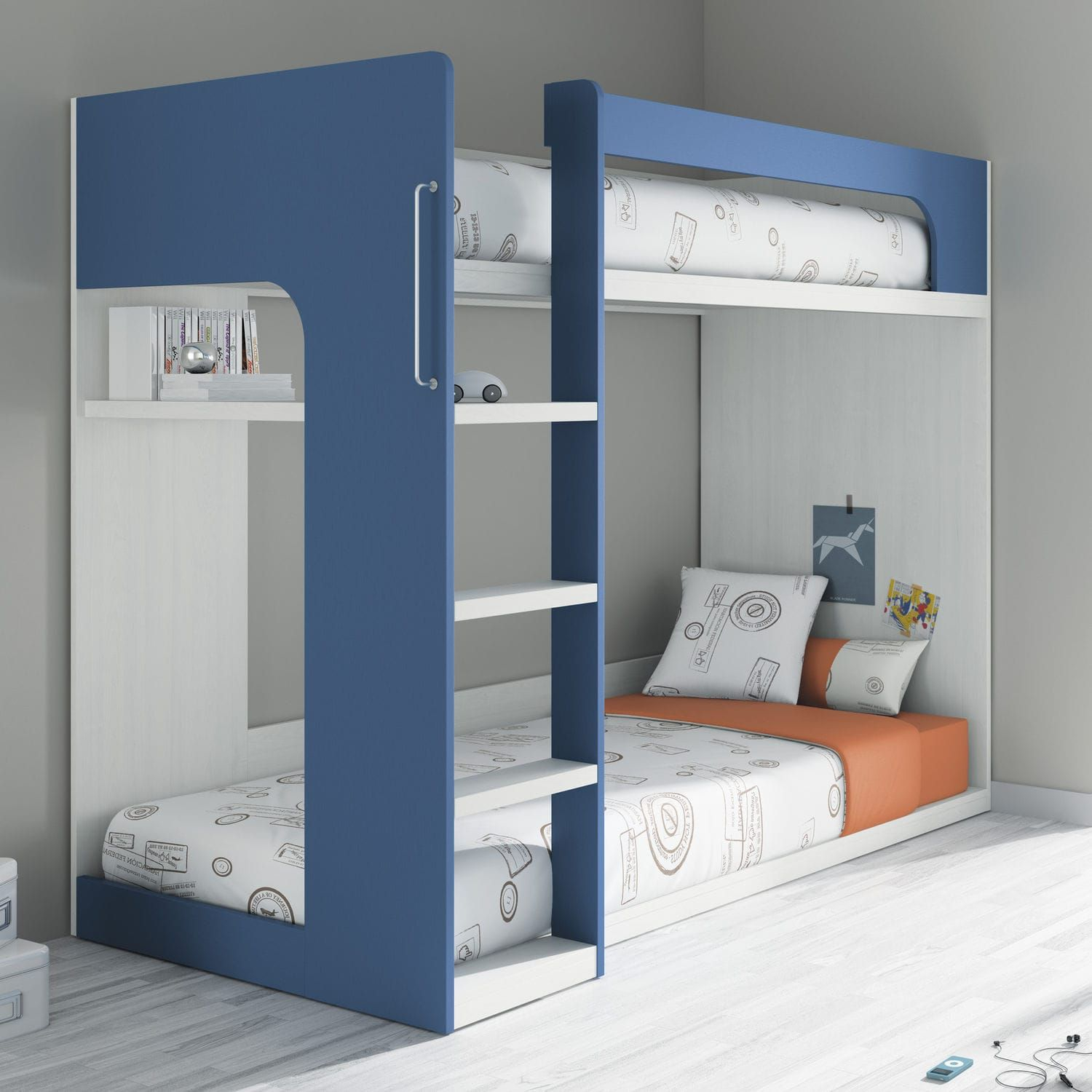 Single Bed Bunk Contemporary Melamine Touch 64 Ros 1 intended for proportions 1500 X 1500