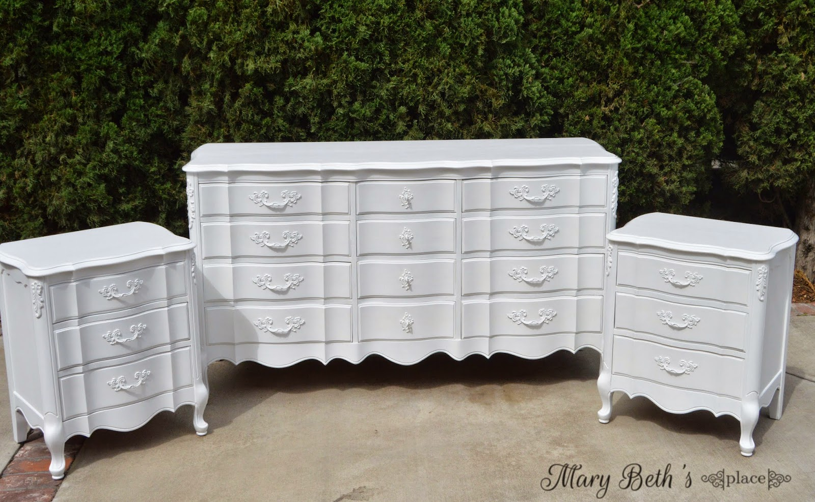 Skillful French Provincial Bedroom Set Snow White General Finishes in size 1600 X 987